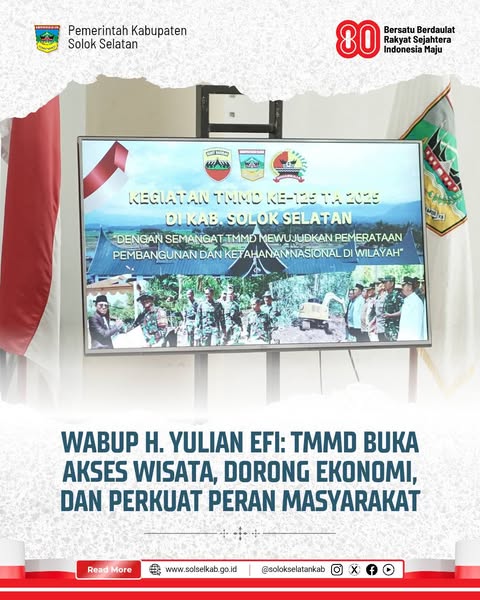 Wabup H. Yulian Efi: TMMD Buka Akses Wisata, Dorong Ekonomi, dan Perkuat Peran Masyarakat