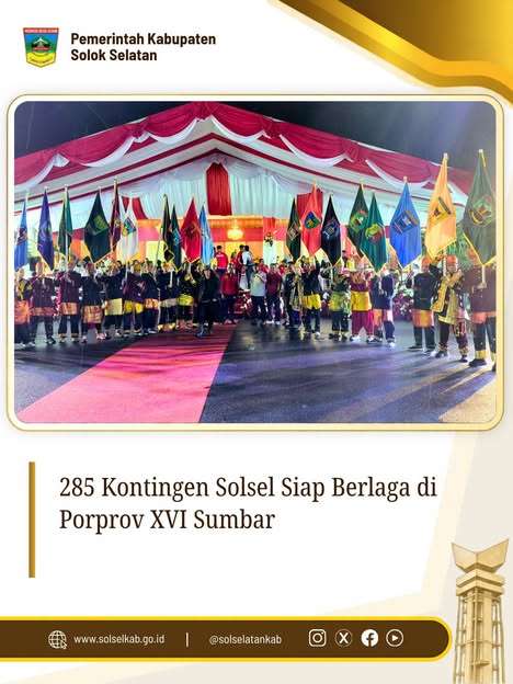 285 Kontingen Solsel Siap Berlaga di Porprov XVI Sumbar